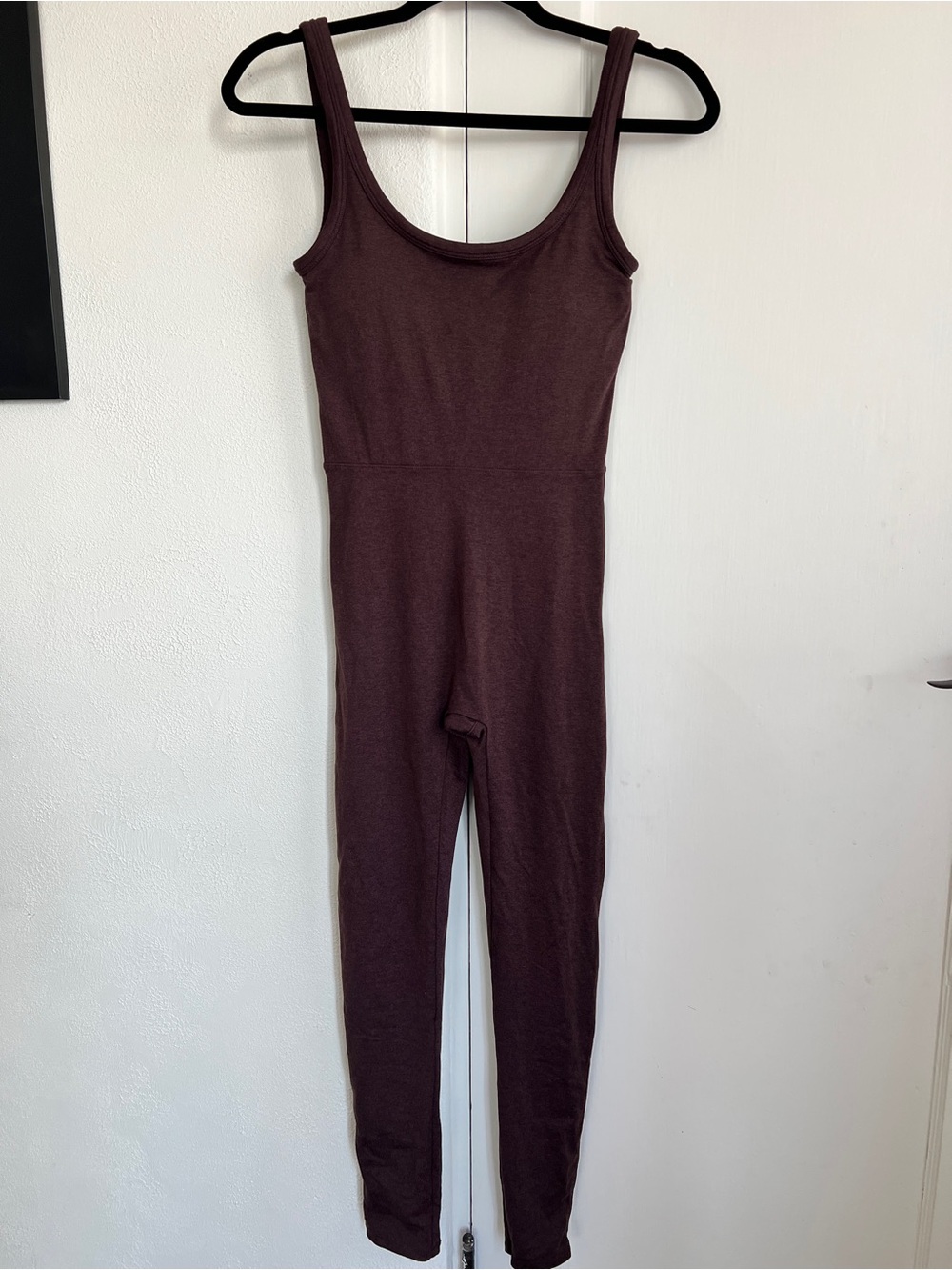 Vuori Sleeveless Scoop-Neck Jumpsuit in Deep Plum